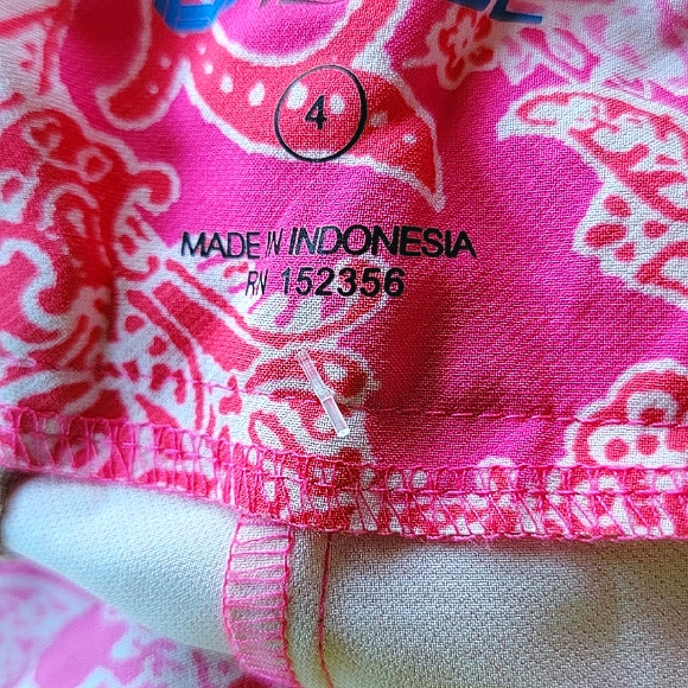 IBKUL Pink Paisley Ankle Pants Great pair of golf pants size 4 - Picture 8 of 16